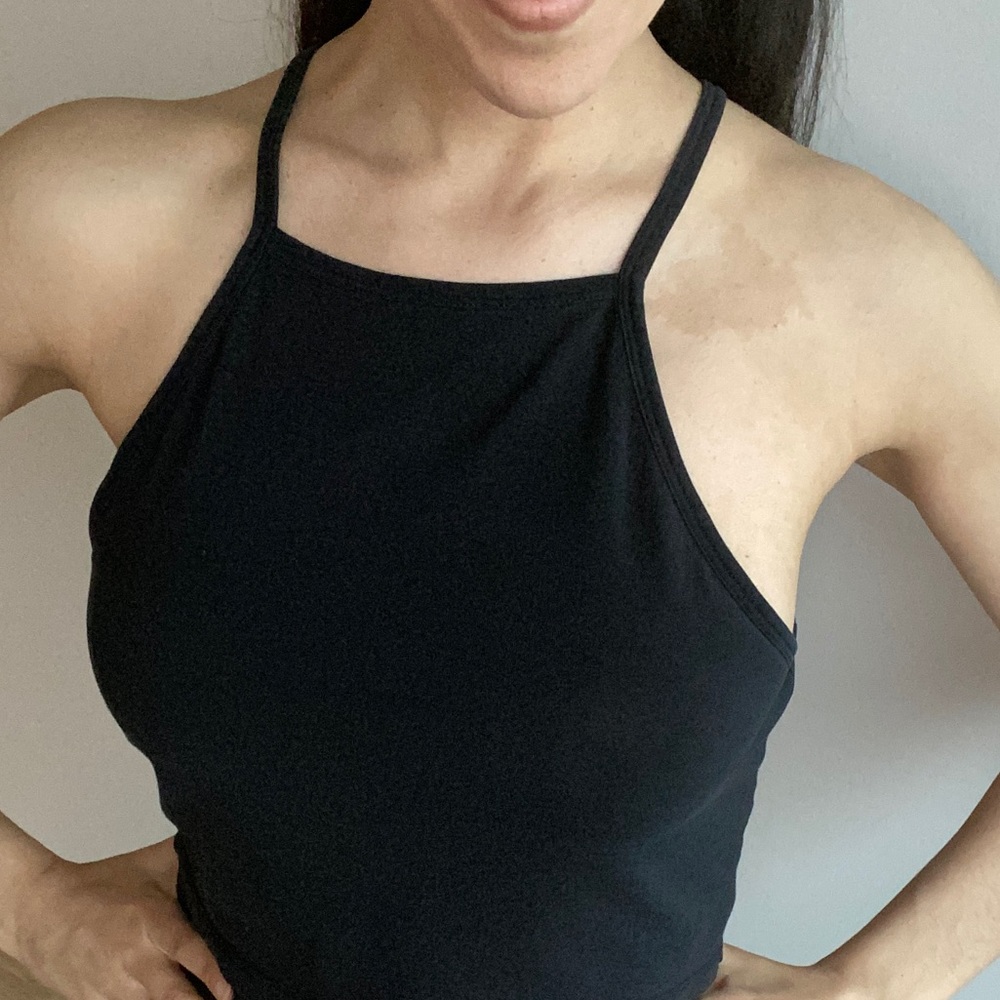 H&M Black Crop Top M